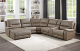 LeGrande Taupe 6-Piece Modular LAF Power Reclining Sectional -  Homelegance - Luna Furniture