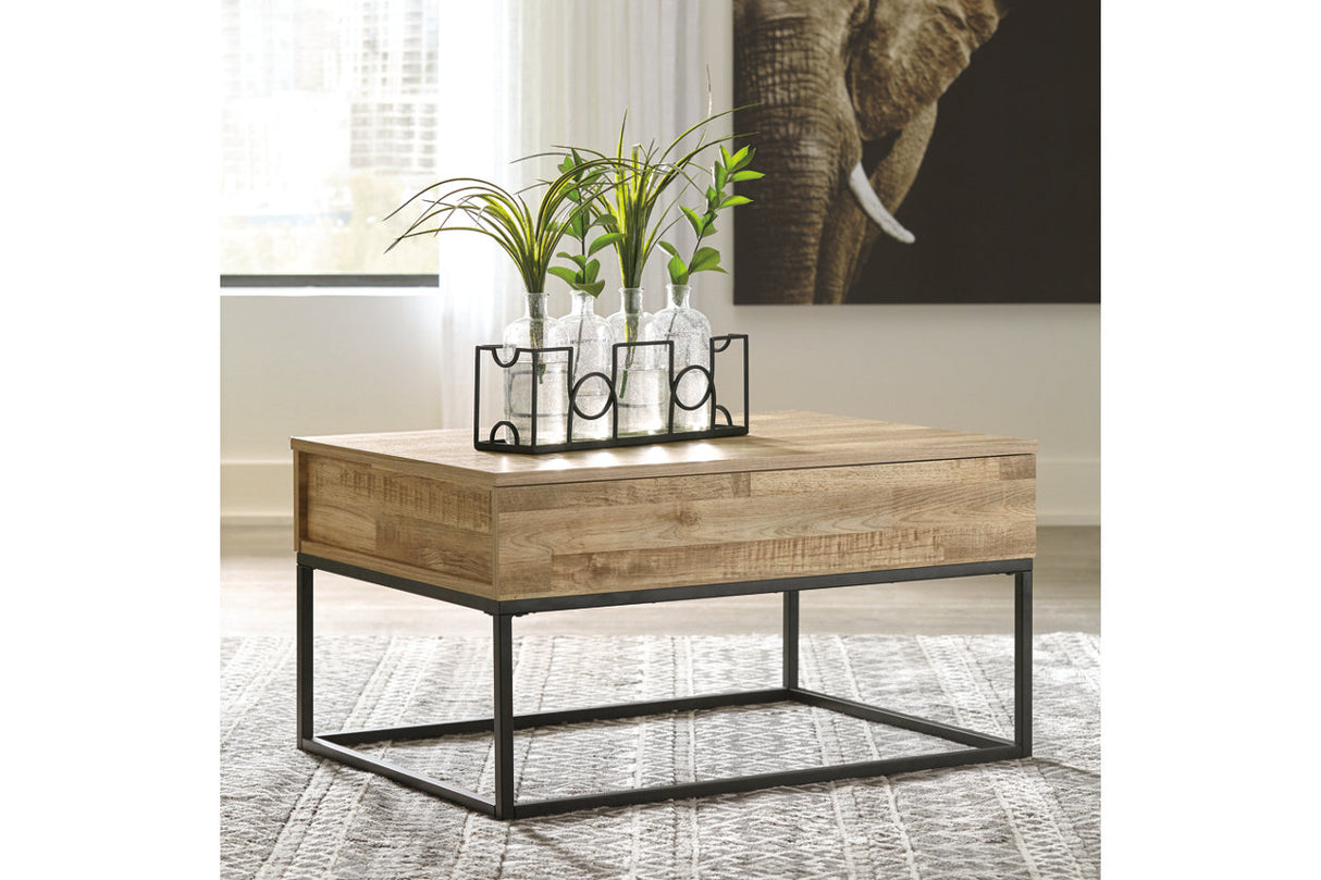 Gerdanet Natural Lift-Top Coffee Table from Ashley - Luna Furniture