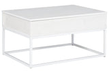 Deznee White Lift Top Coffee Table -  Ashley - Luna Furniture