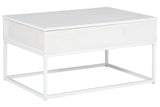 Deznee White Lift Top Coffee Table from Ashley - Luna Furniture