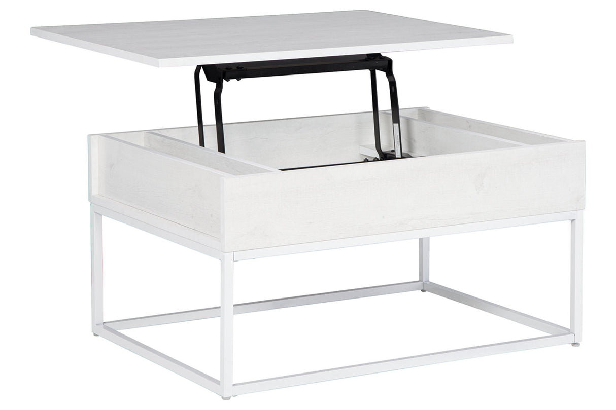 Deznee White Lift Top Coffee Table -  Ashley - Luna Furniture