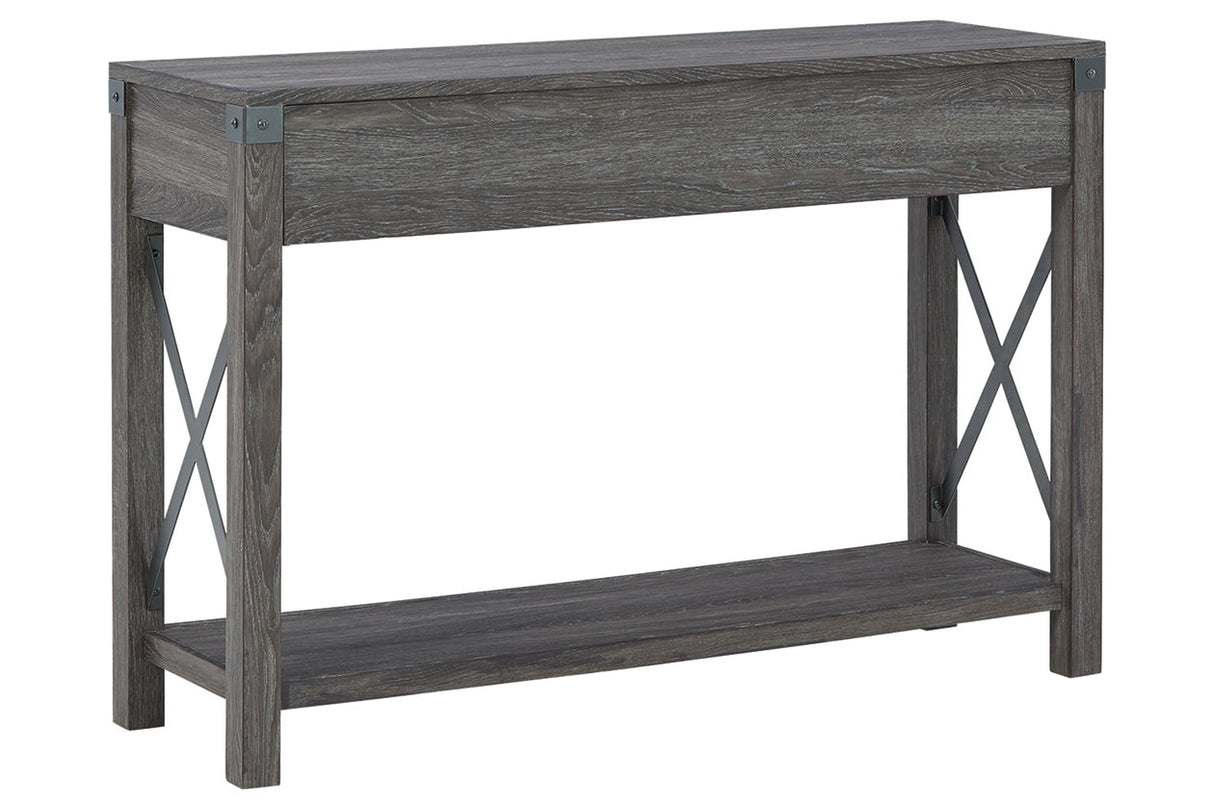 Freedan Grayish Brown Sofa/Console Table -  - Luna Furniture