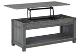 Freedan Grayish Brown Lift-Top Coffee Table -  - Luna Furniture