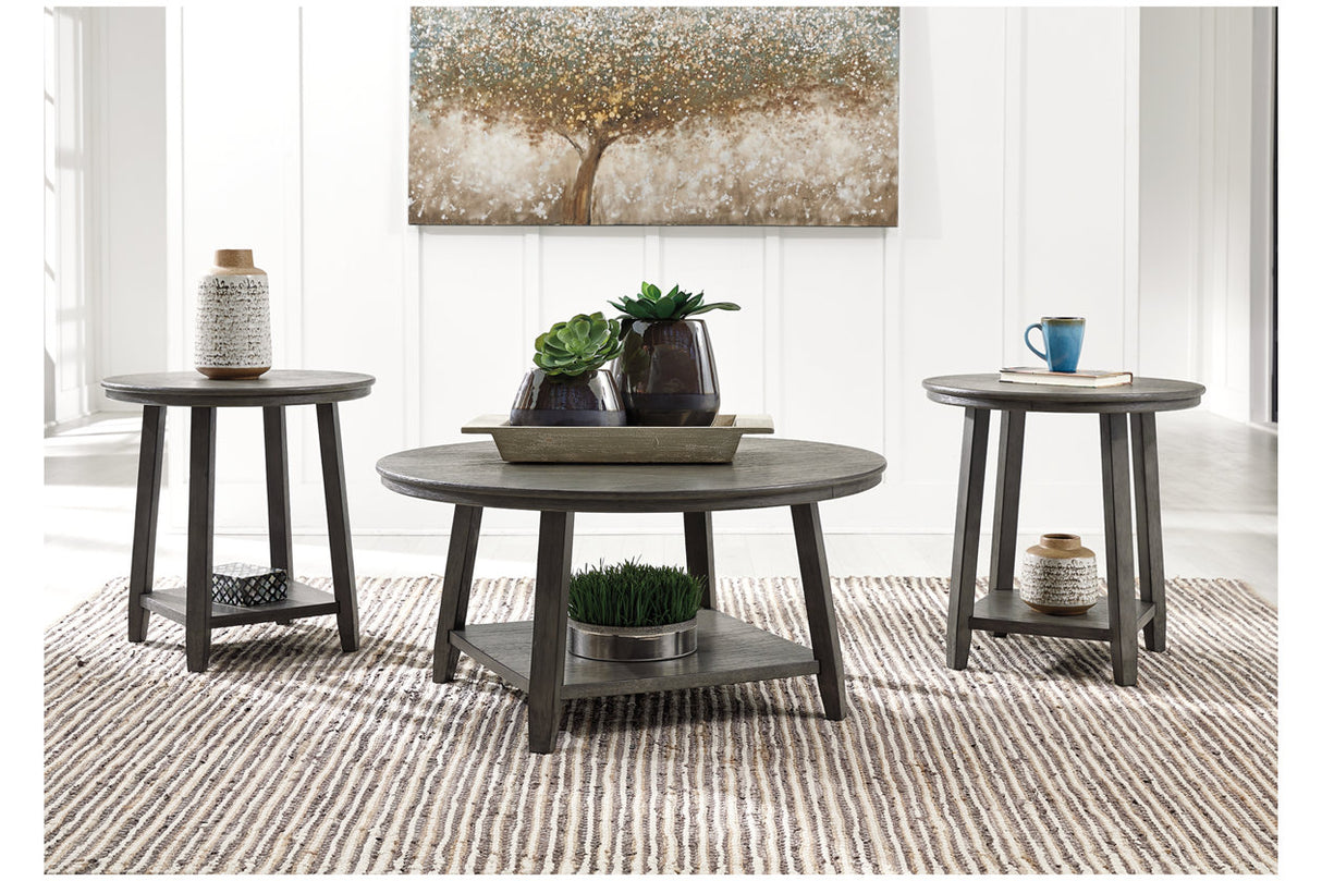 Caitbrook Gray Table, Set of 3 -  - Luna Furniture