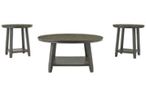 Caitbrook Gray Table, Set of 3 -  - Luna Furniture