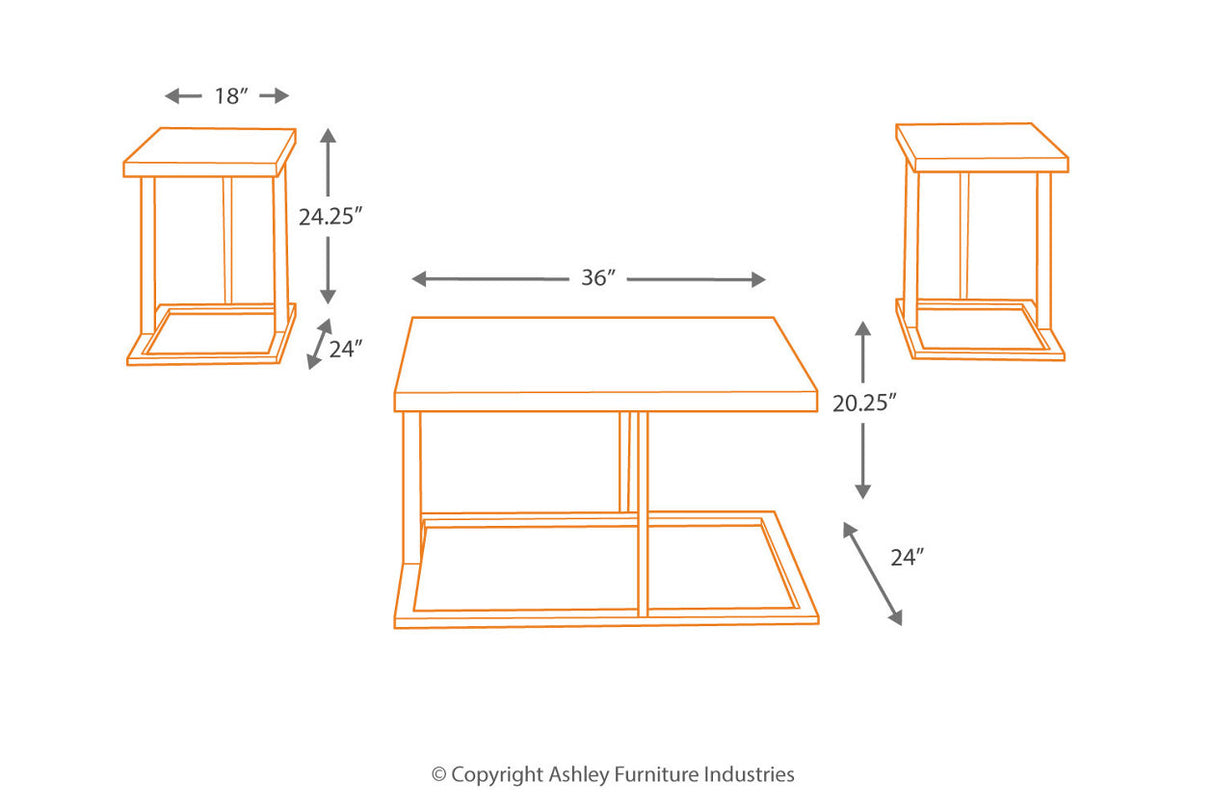 Airdon Bronze Finish Table from Ashley - Luna Furniture