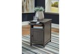 Treytown Gray Chairside End Table -  Ashley - Luna Furniture