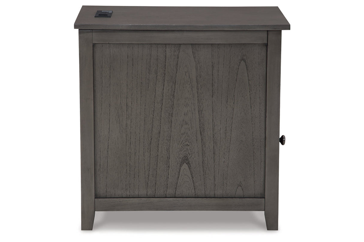 Treytown Gray Chairside End Table -  Ashley - Luna Furniture