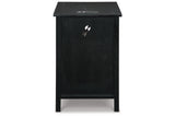 Treytown Black Chairside End Table -  Ashley - Luna Furniture