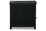 Treytown Black Chairside End Table -  Ashley - Luna Furniture