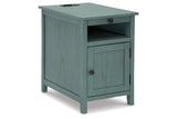 Treytown Teal Chairside End Table -  Ashley - Luna Furniture