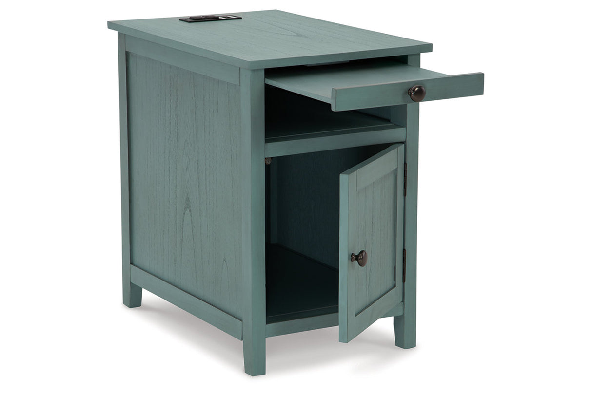 Treytown Teal Chairside End Table -  Ashley - Luna Furniture