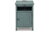 Treytown Teal Chairside End Table -  Ashley - Luna Furniture