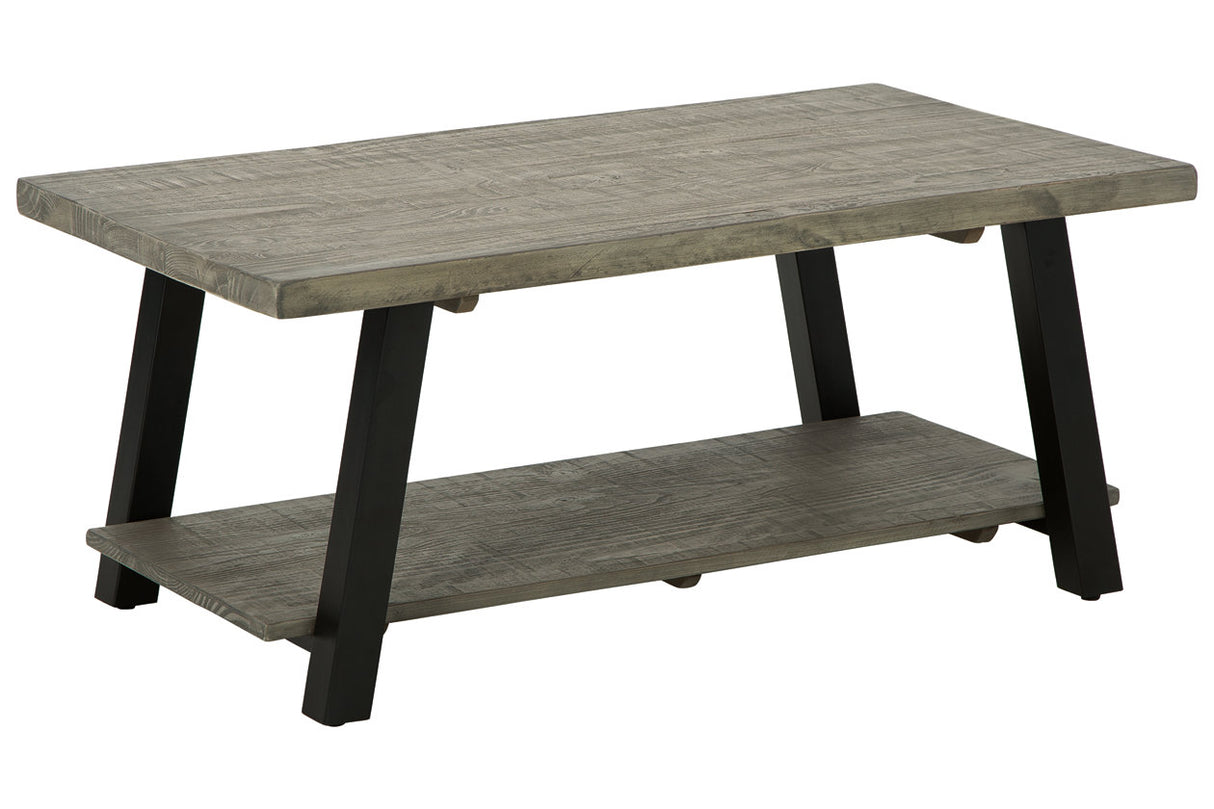 Brennegan Gray/Black Coffee Table from Ashley - Luna Furniture