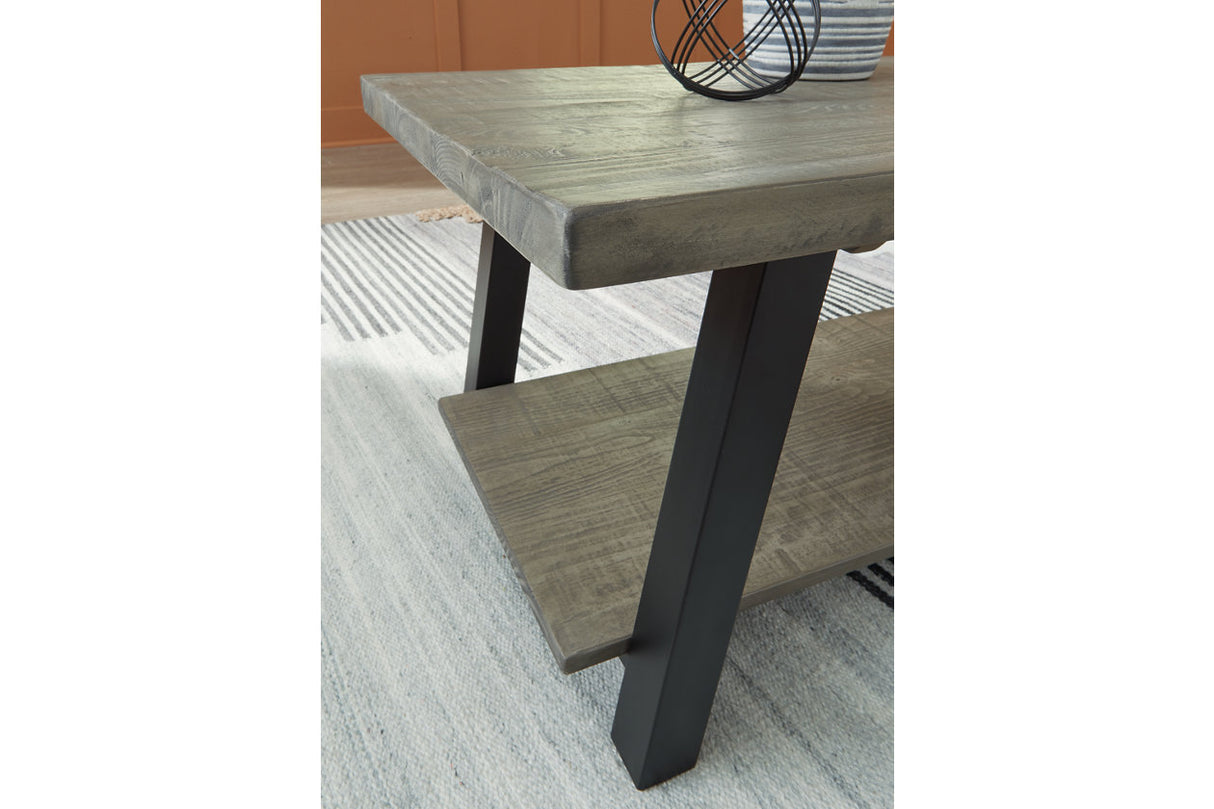 Brennegan Gray/Black Coffee Table from Ashley - Luna Furniture