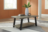 Brennegan Gray/Black Coffee Table from Ashley - Luna Furniture