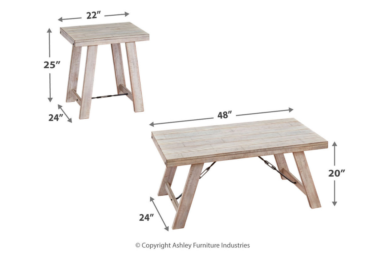 Carynhurst Whitewash Table from Ashley - Luna Furniture