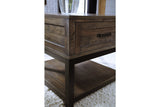 Johurst Grayish Brown End Table -  - Luna Furniture