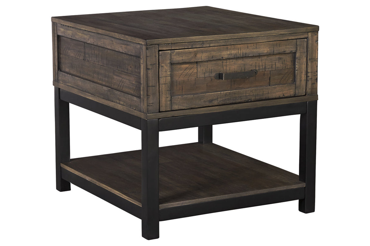 Johurst Grayish Brown End Table -  - Luna Furniture