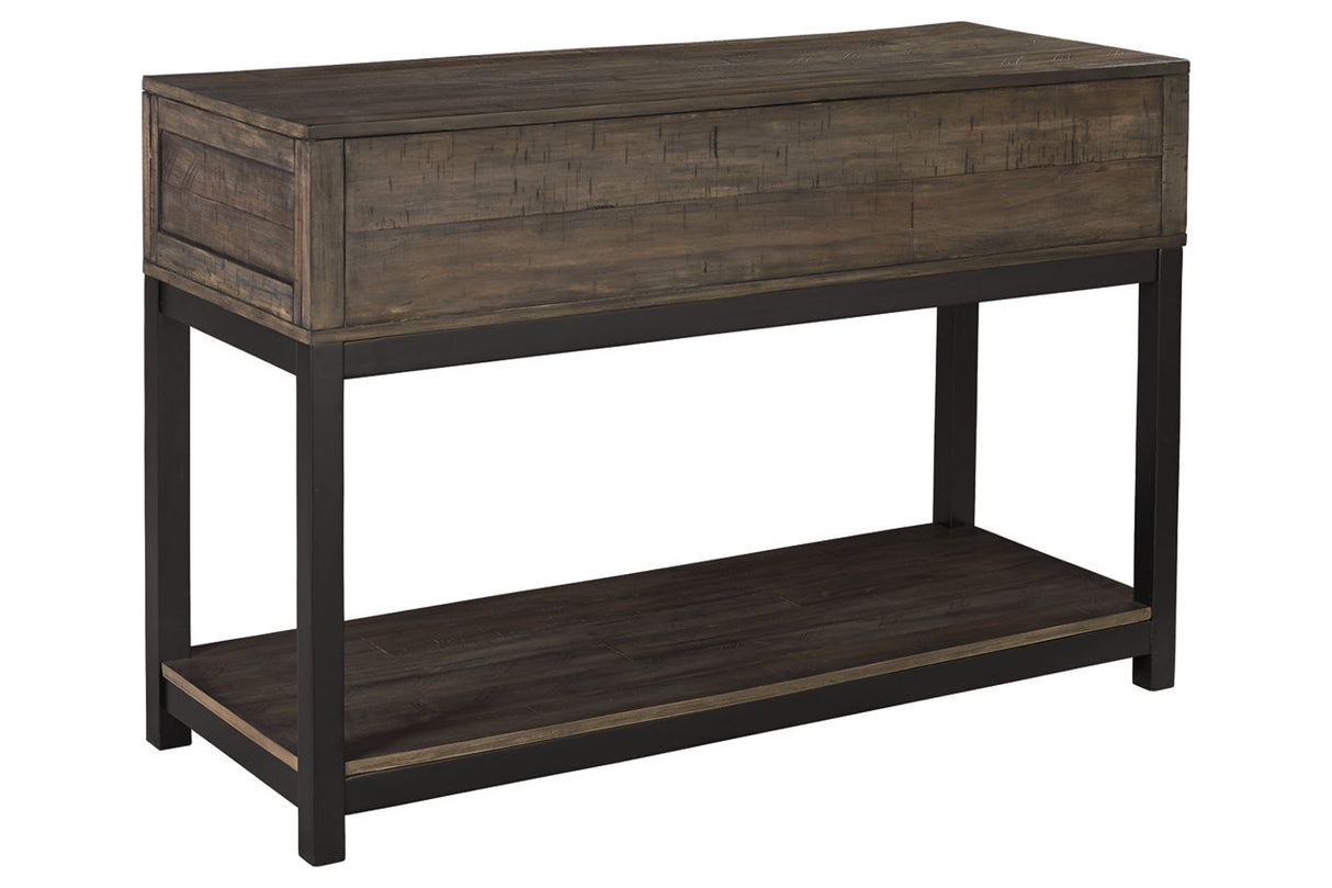 Johurst Grayish Brown Sofa/Console Table -  - Luna Furniture