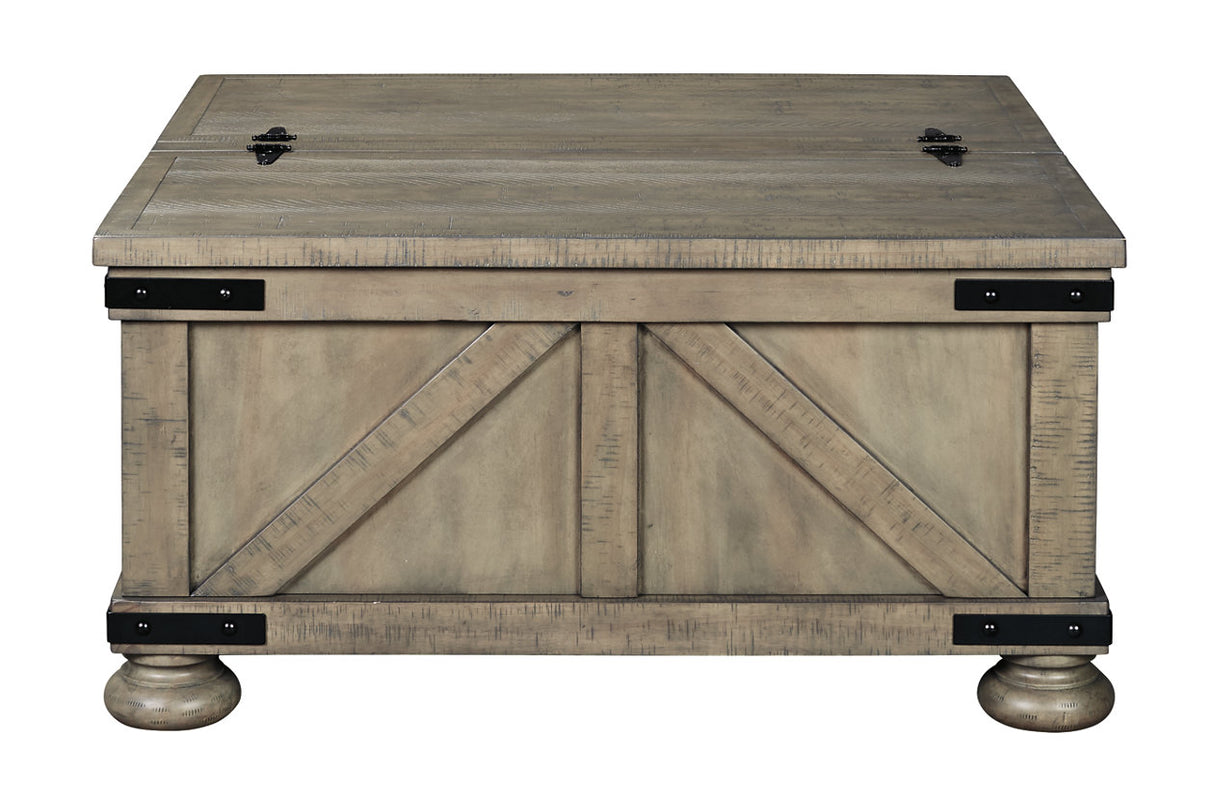 Aldwin Gray Coffee Table With Storage from Ashley - Luna Furniture