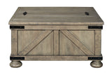 Aldwin Gray Coffee Table With Storage from Ashley - Luna Furniture