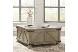 Aldwin Gray Coffee Table With Storage from Ashley - Luna Furniture