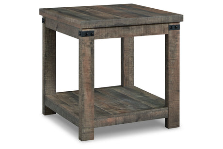 Hollum Rustic Brown End Table -  Ashley - Luna Furniture