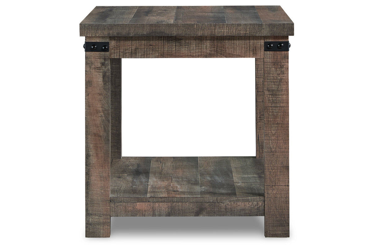 Hollum Rustic Brown End Table -  Ashley - Luna Furniture