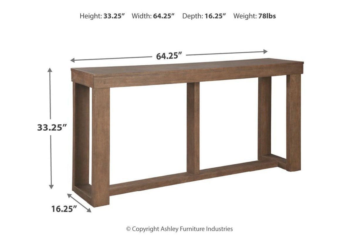 Cariton Gray Sofa/Console Table from Ashley - Luna Furniture