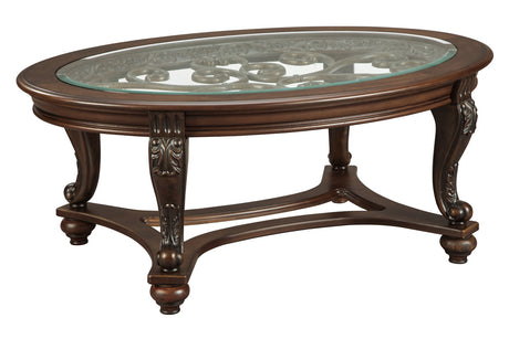 Norcastle Dark Brown Coffee Table from Ashley - Luna Furniture