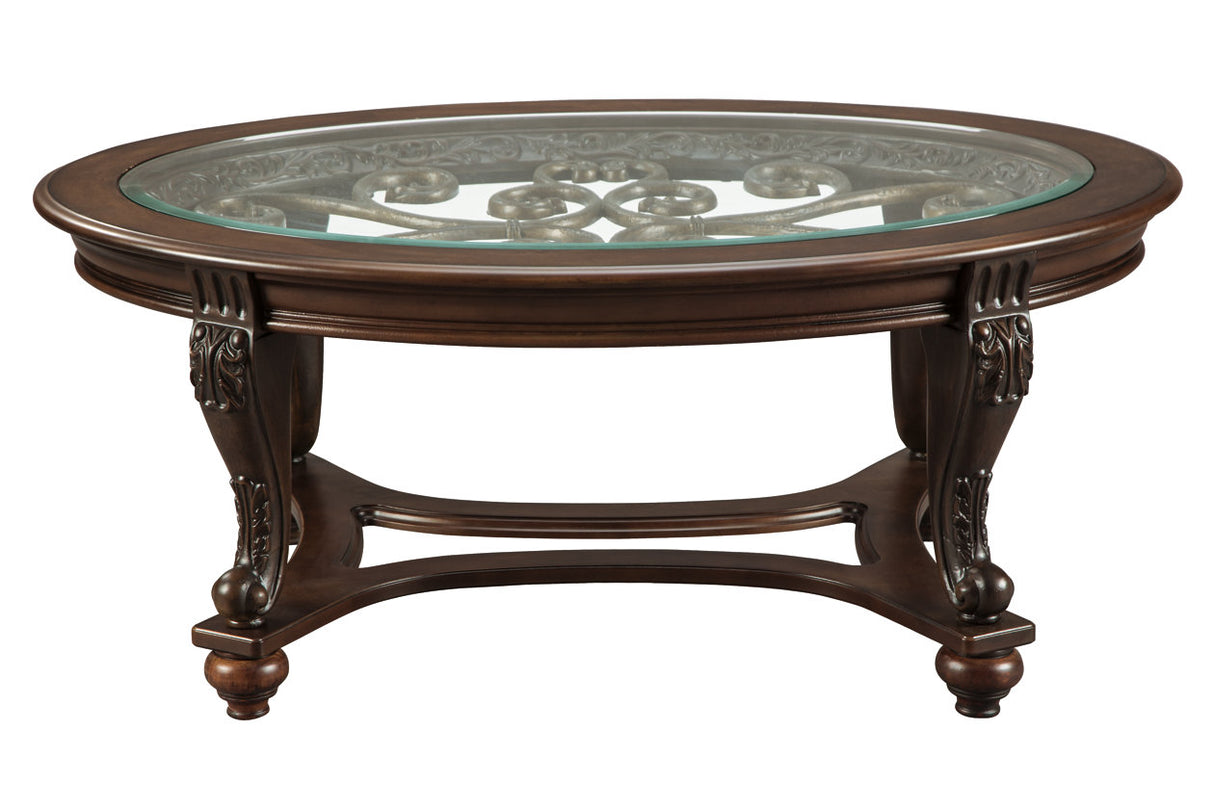 Norcastle Dark Brown Coffee Table from Ashley - Luna Furniture