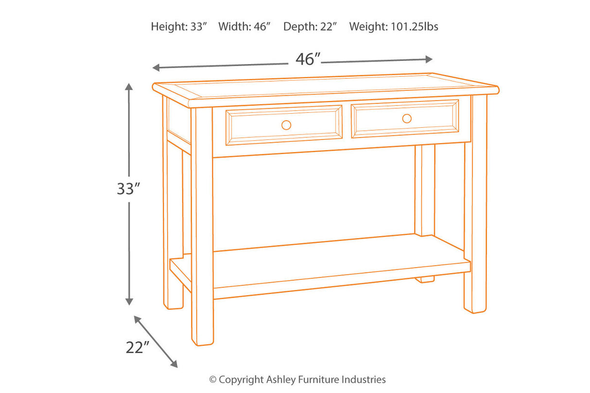 Bolanburg Two-tone Sofa/Console Table from Ashley - Luna Furniture