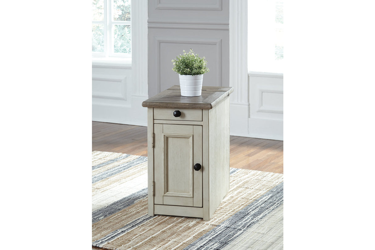 Bolanburg Two-tone Chairside End Table with USB Ports & Outlets from Ashley - Luna Furniture