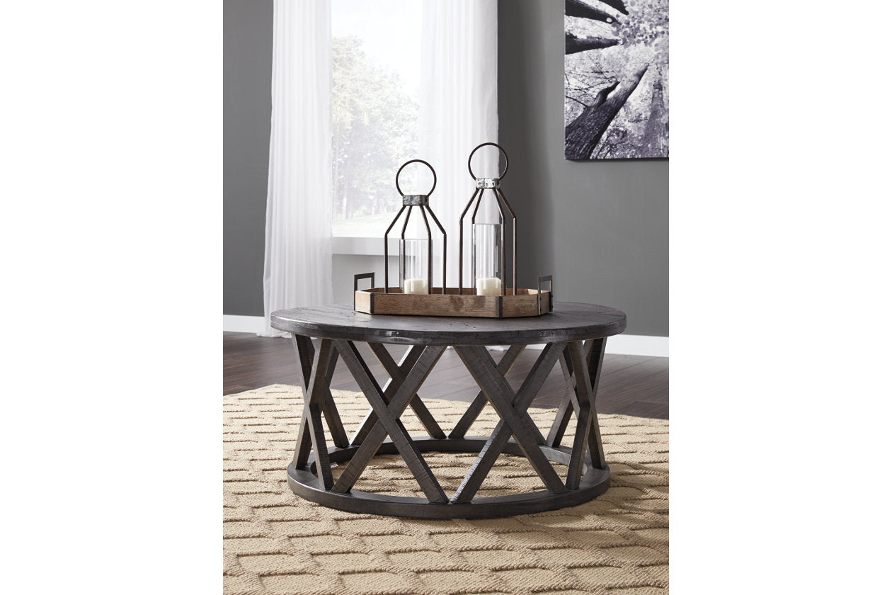 Sharzane Grayish Brown Coffee Table – Luna Furniture