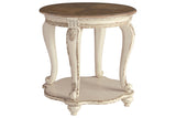 Realyn White/Brown End Table -  - Luna Furniture