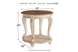 Realyn White/Brown End Table -  - Luna Furniture