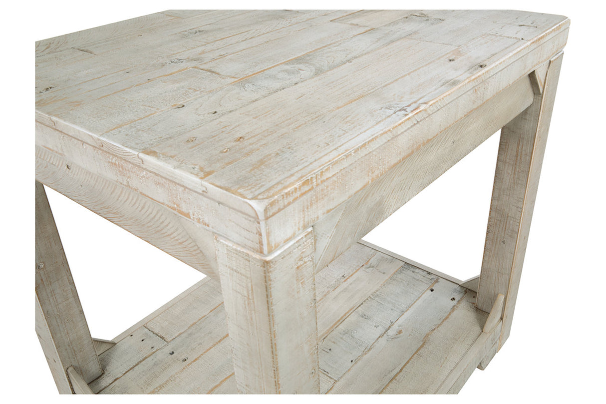 Fregine Whitewash End Table from Ashley - Luna Furniture