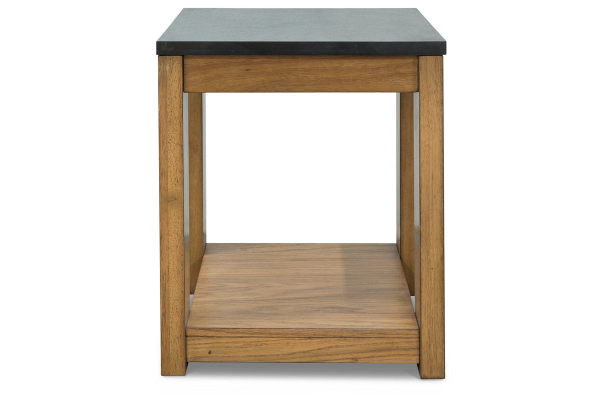 Quentina Light Brown/Black End Table -  Ashley - Luna Furniture