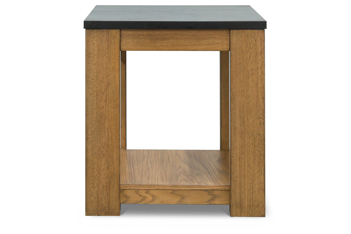 Quentina Light Brown/Black End Table -  Ashley - Luna Furniture