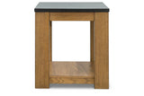 Quentina Light Brown/Black End Table -  Ashley - Luna Furniture