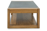 Quentina Light Brown/Black Lift Top Coffee Table from Ashley - Luna Furniture