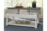 Havalance Gray/White Lift-Top Coffee Table -  - Luna Furniture