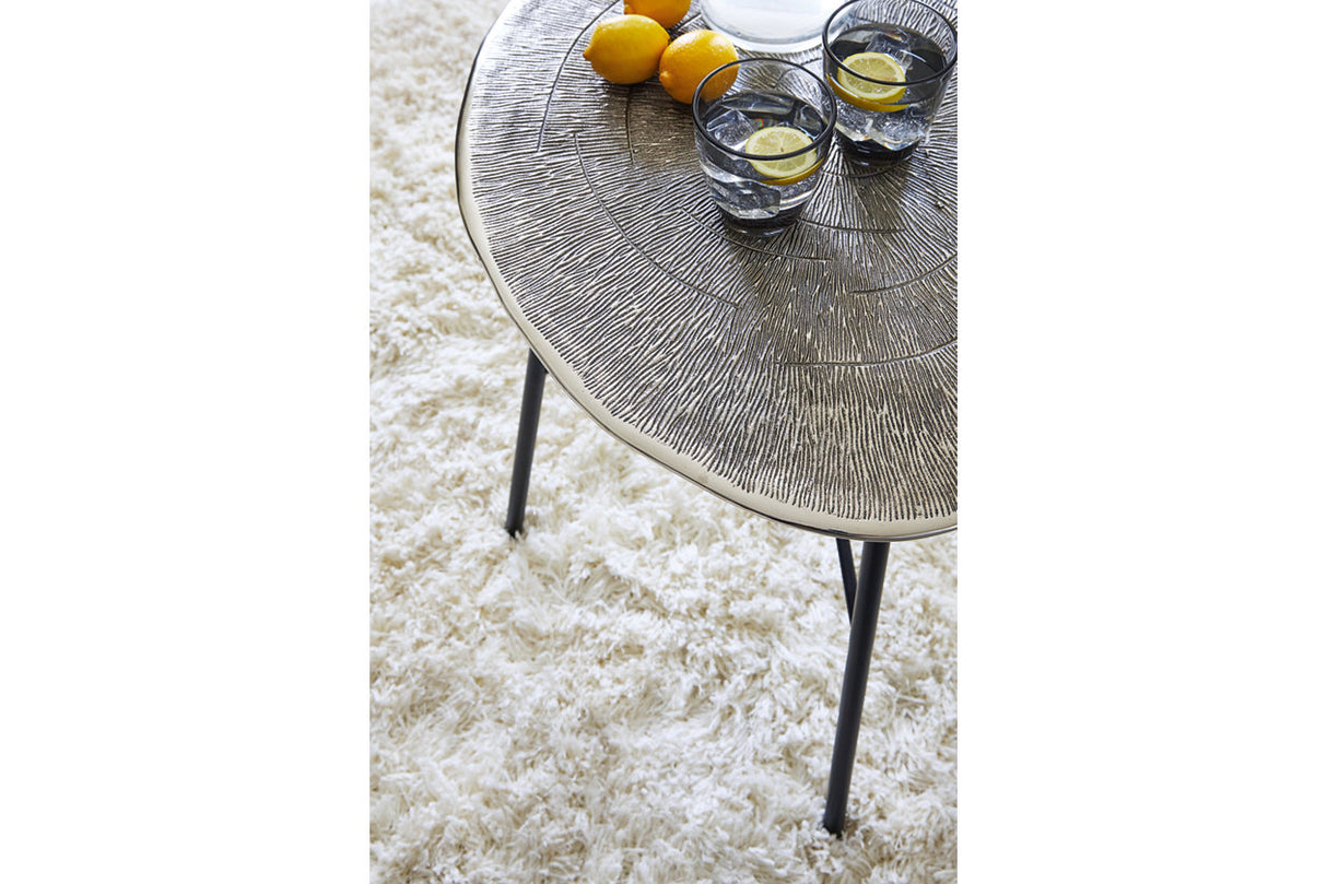 Laverford Chrome/Black End Table -  Ashley - Luna Furniture