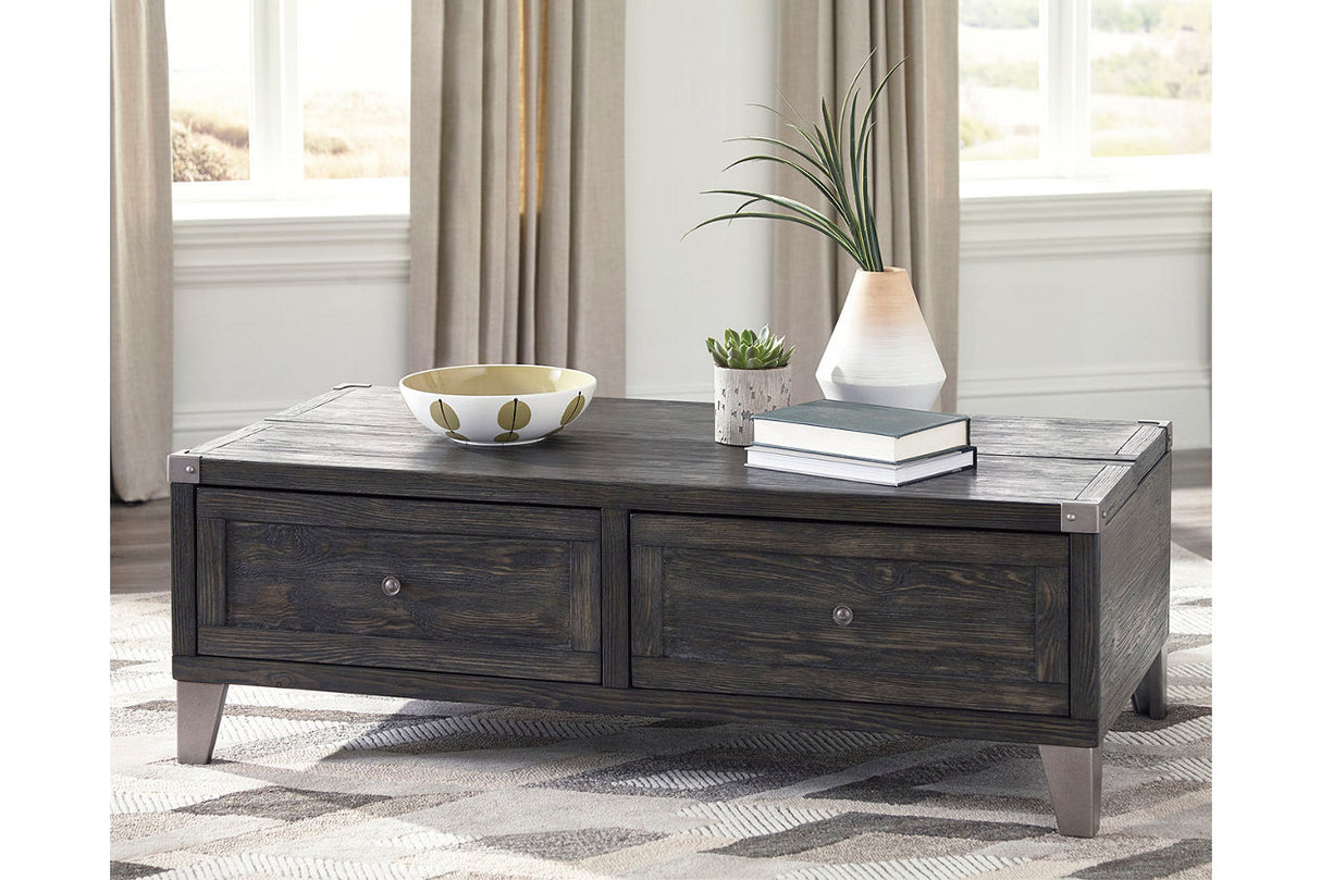 Todoe Dark Gray Coffee Table with Lift Top from Ashley - Luna Furniture