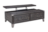 Todoe Dark Gray Coffee Table with Lift Top from Ashley - Luna Furniture