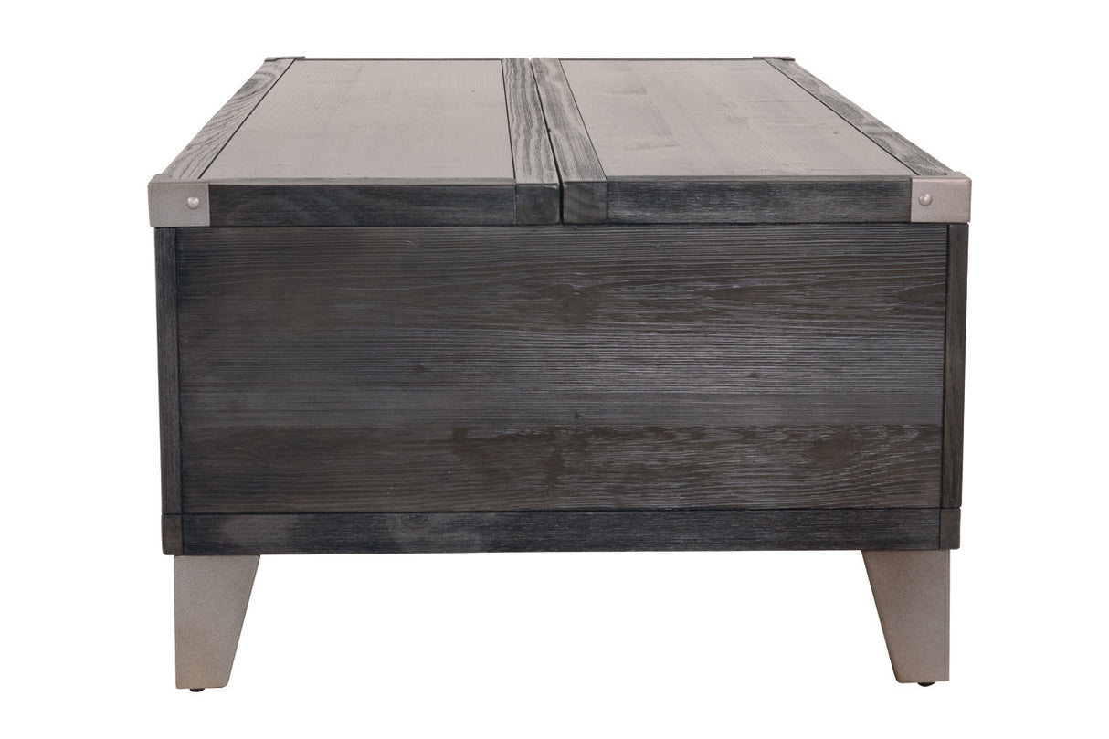 Todoe Dark Gray Coffee Table with Lift Top from Ashley - Luna Furniture