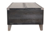 Todoe Dark Gray Coffee Table with Lift Top from Ashley - Luna Furniture