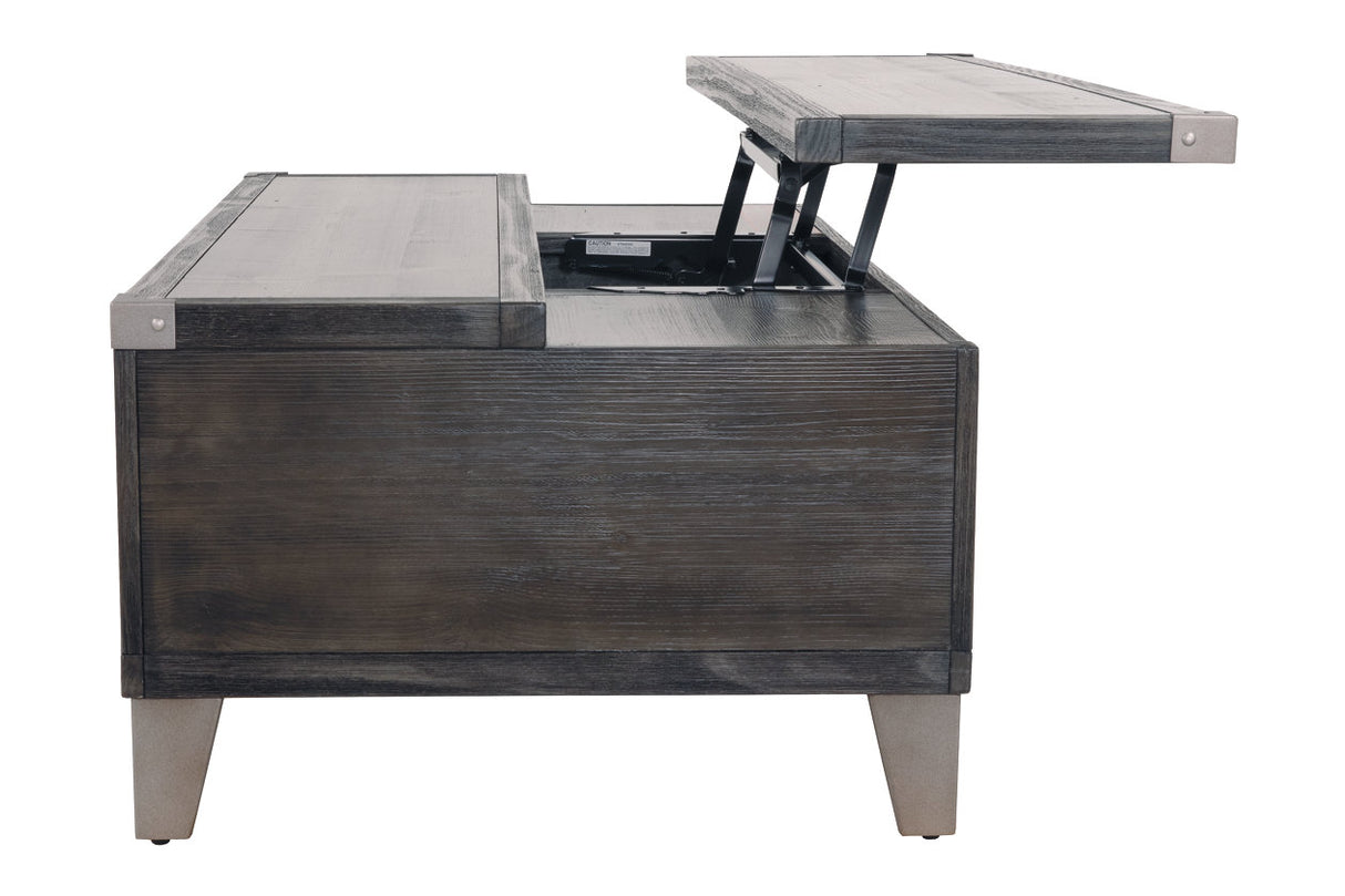 Todoe Dark Gray Coffee Table with Lift Top from Ashley - Luna Furniture