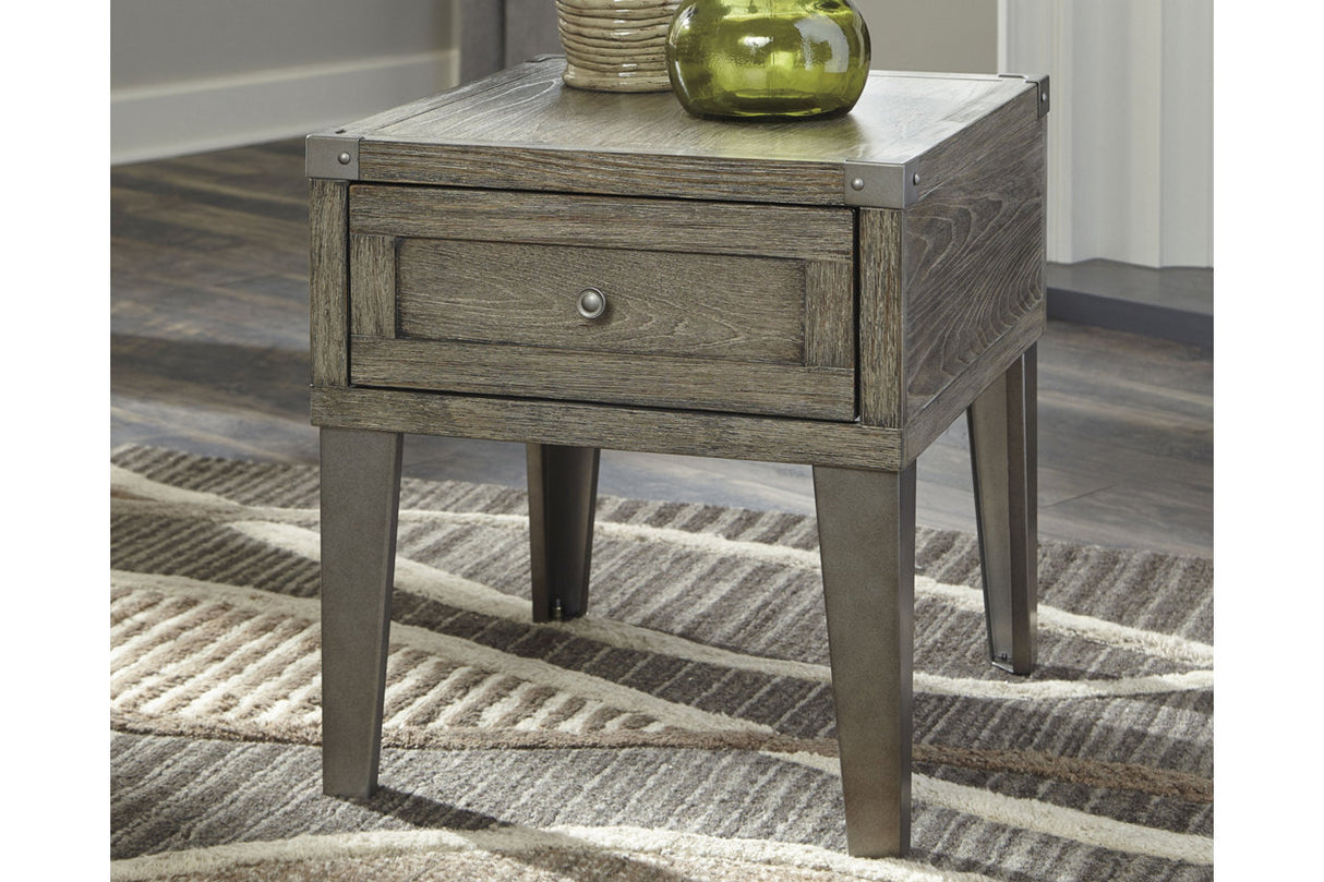 Chazney Rustic Brown End Table from Ashley - Luna Furniture